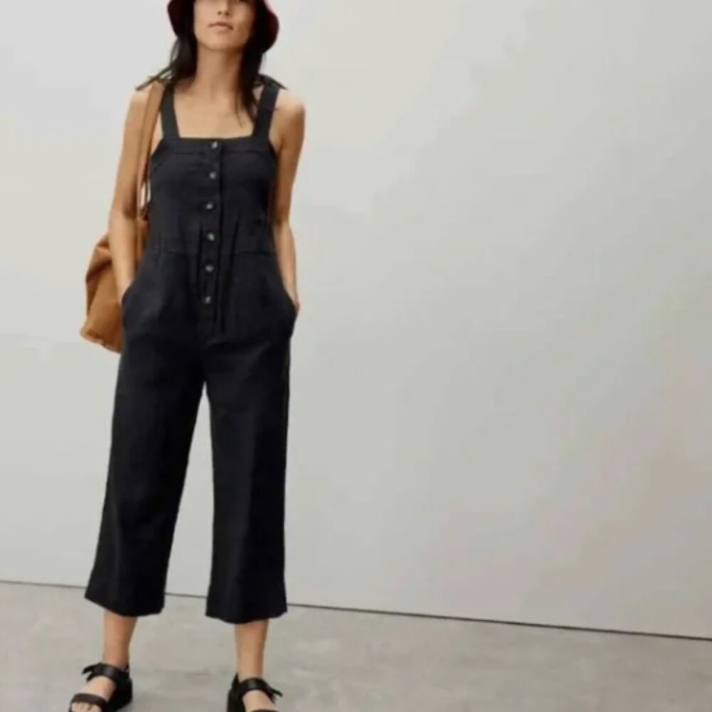 Everlane Picnic Jumpsuit in Black size 4